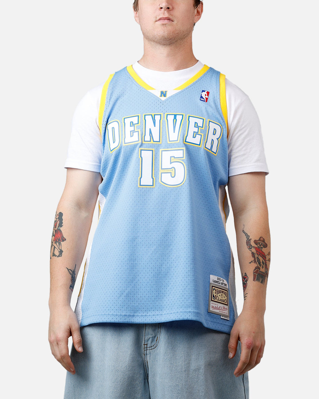 Mitchell & Ness Denver Nuggets Carmelo Anthony #15 '03-'04 Swingman Jersey Royal