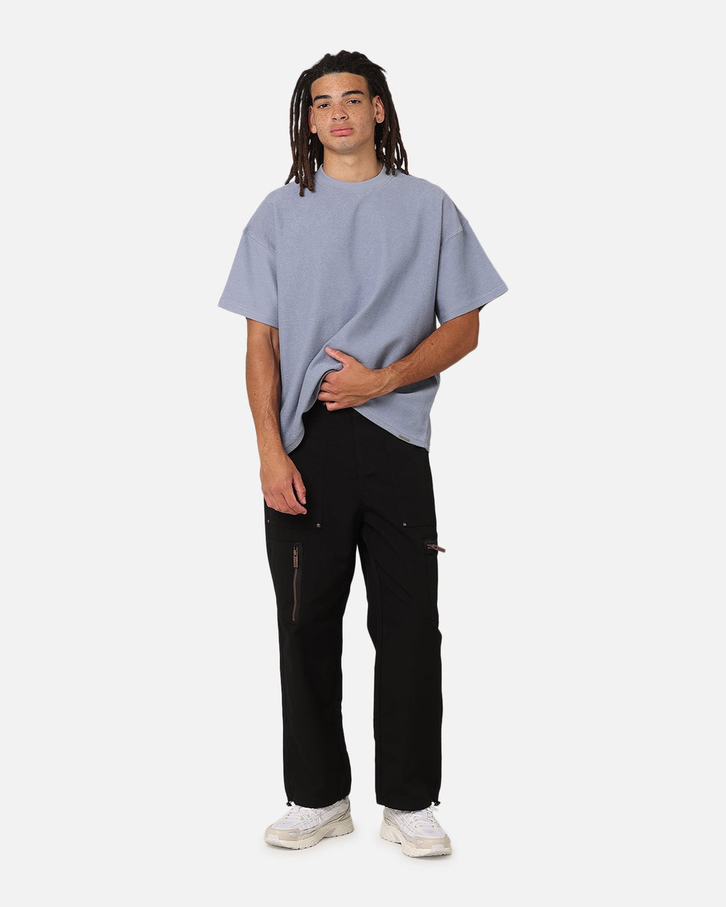 Carre Terry Oversized T-Shirt Blue