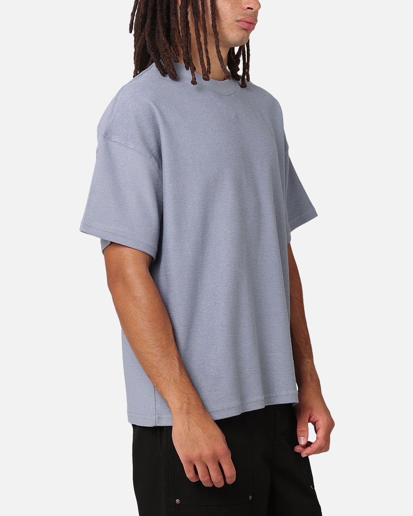 Carre Terry Oversized T-Shirt Blue