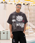 Loiter Palm Spring Box T-Shirt Charcoal