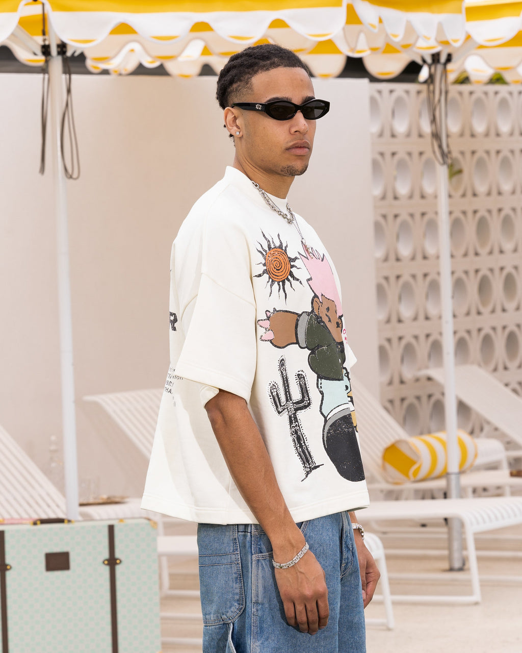 Loiter Palm Spring Box T-Shirt Off White