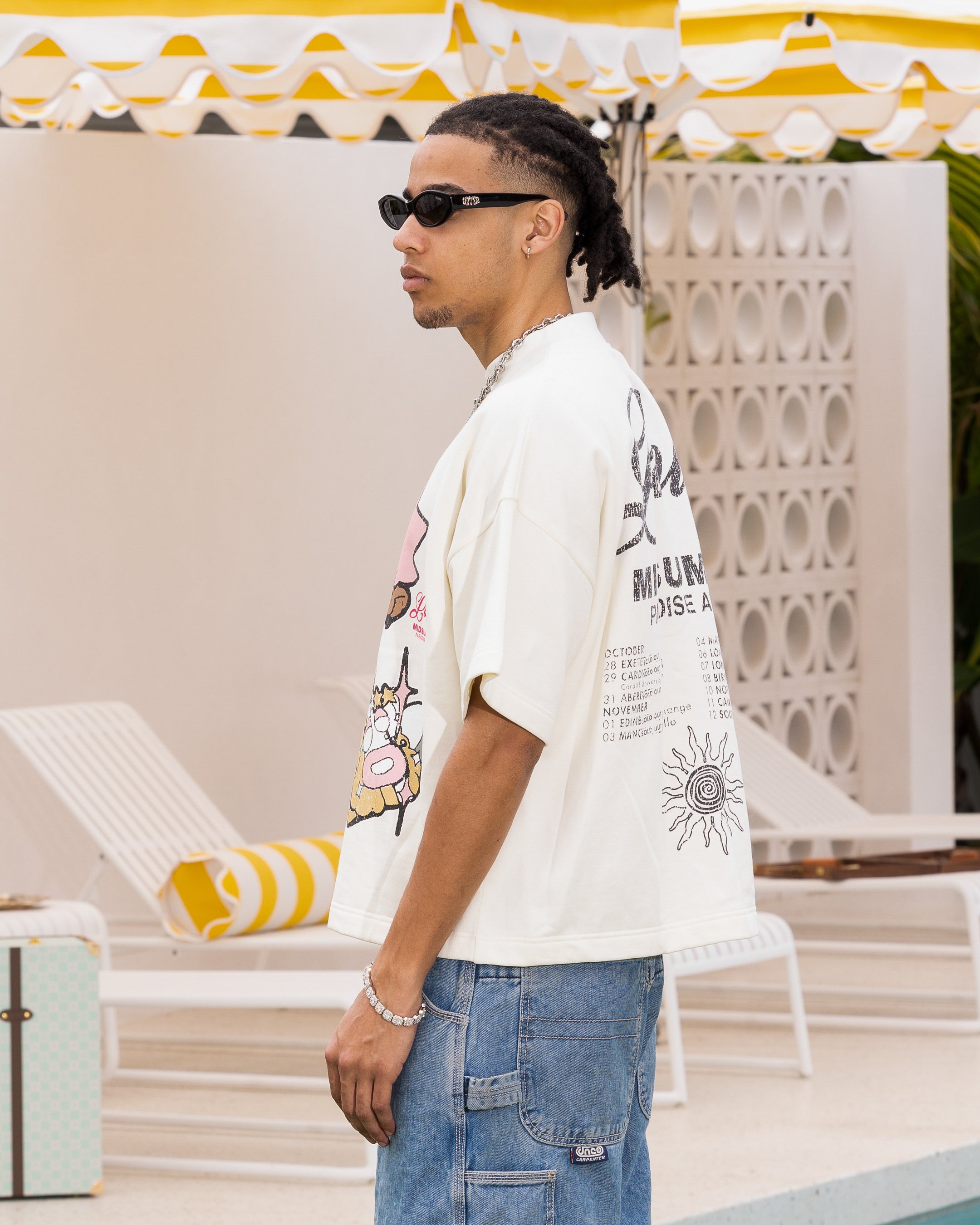 Loiter Palm Spring Box T-Shirt Off White
