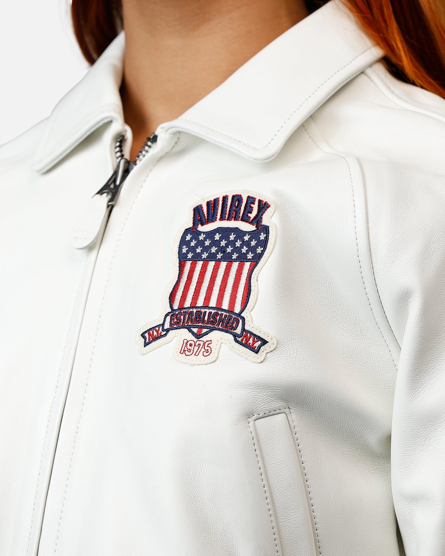 Avirex Women's Cropped Icon Jacket Snow White