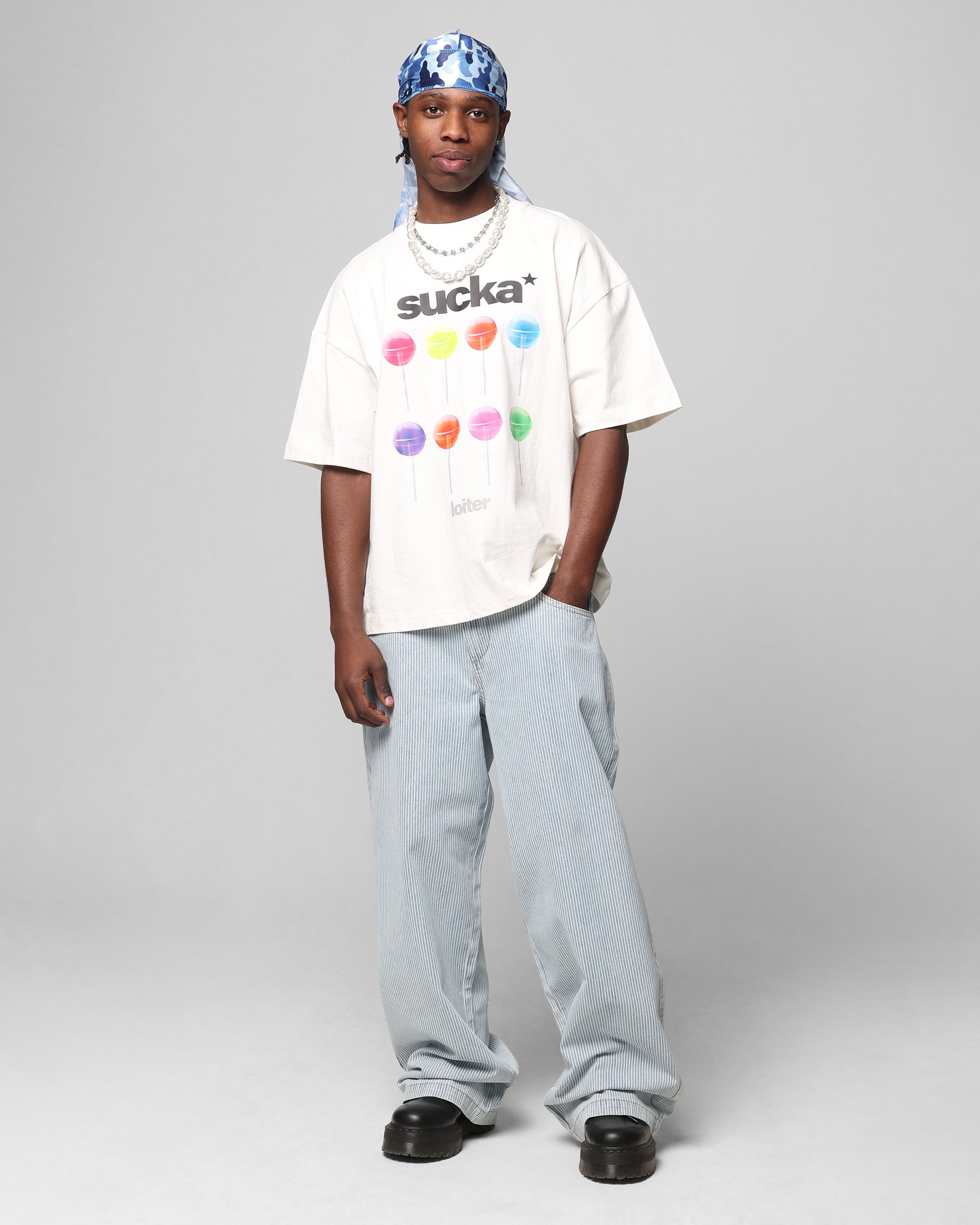 Loiter Sucka T-Shirt Off White
