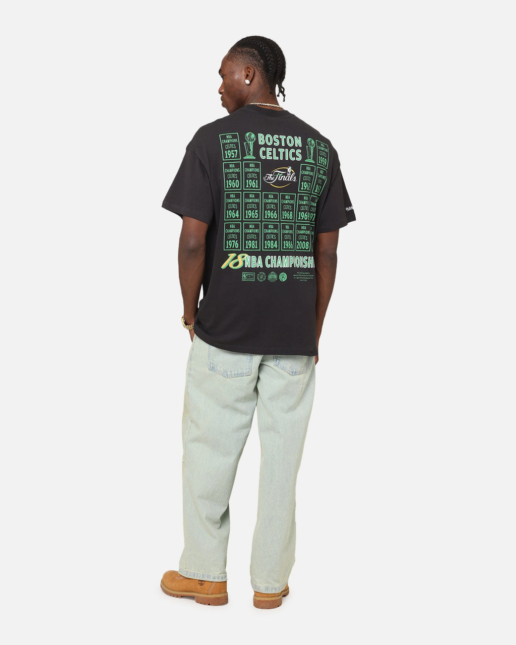 Mitchell & Ness Boston Celtics Champions Report Champ Pack T-Shirt Faded Black