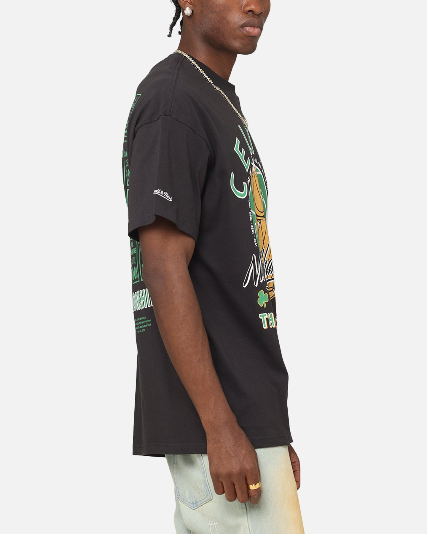 Mitchell & Ness Boston Celtics Champions Report Champ Pack T-Shirt Faded Black