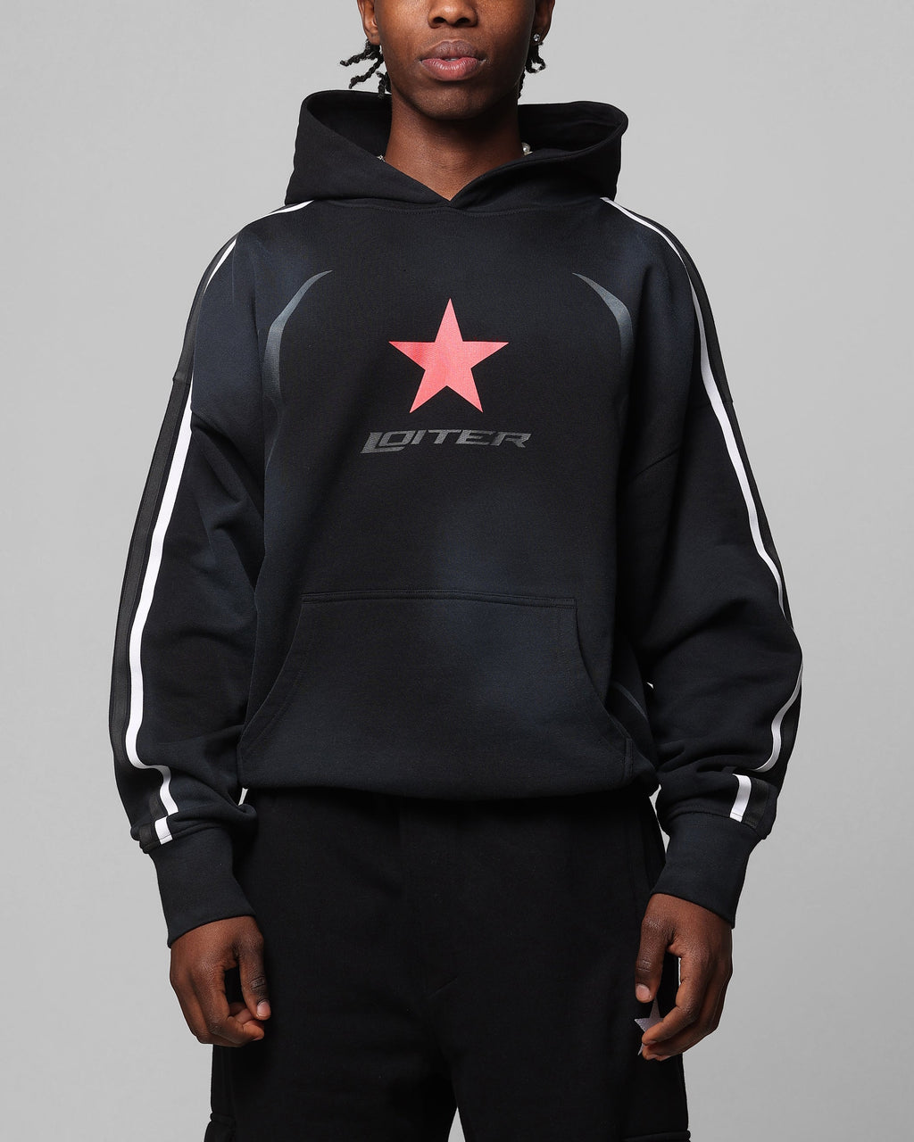 Loiter Trackstar Hoodie Washed Black