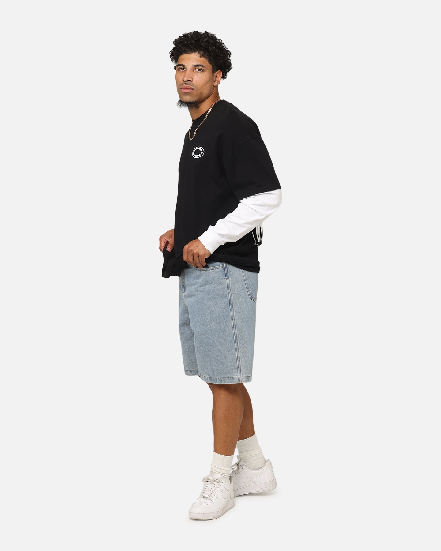 Carre C-Star Long Sleeve T-Shirt Black/White