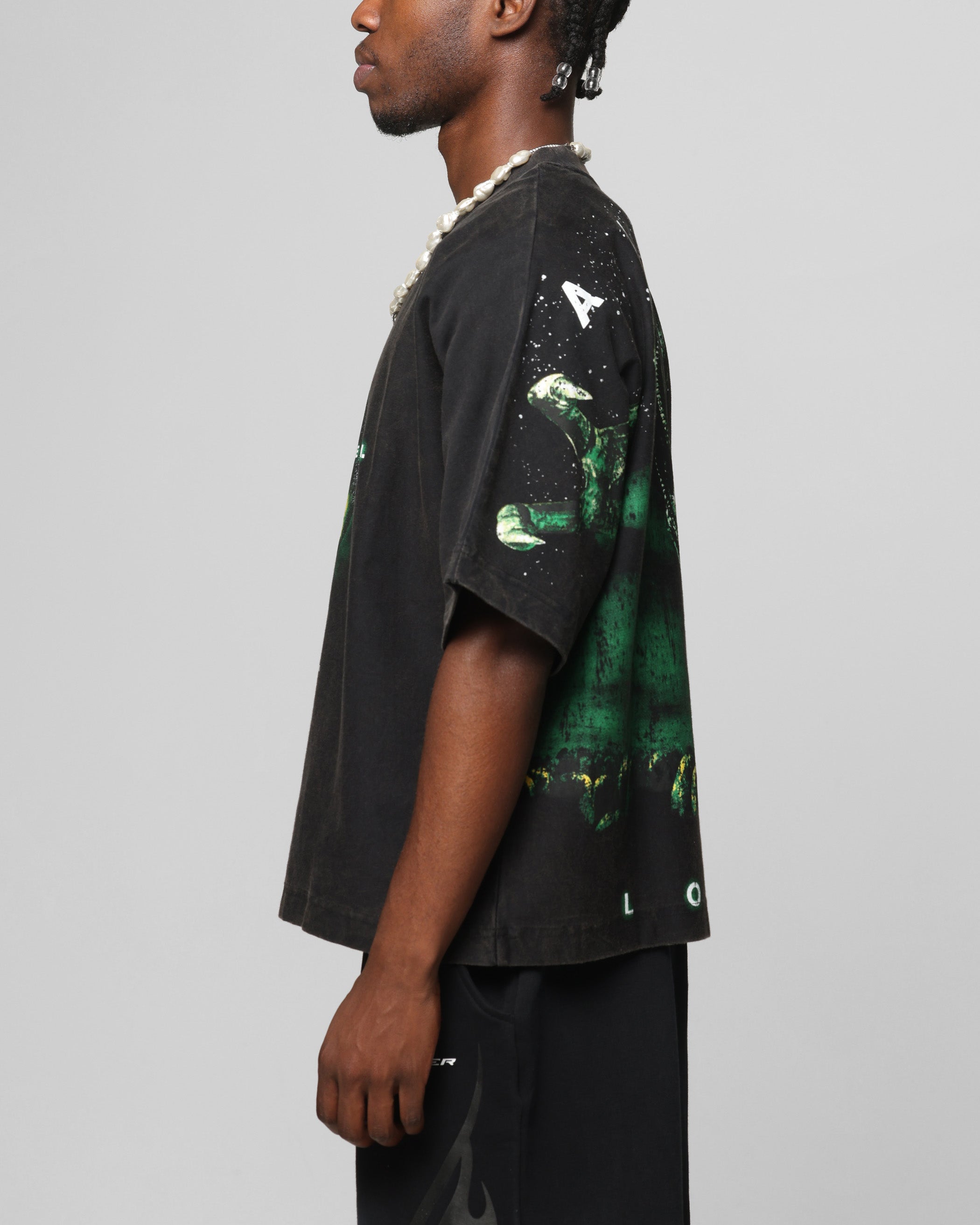 Loiter Alien Boxy T-Shirt Washed Black