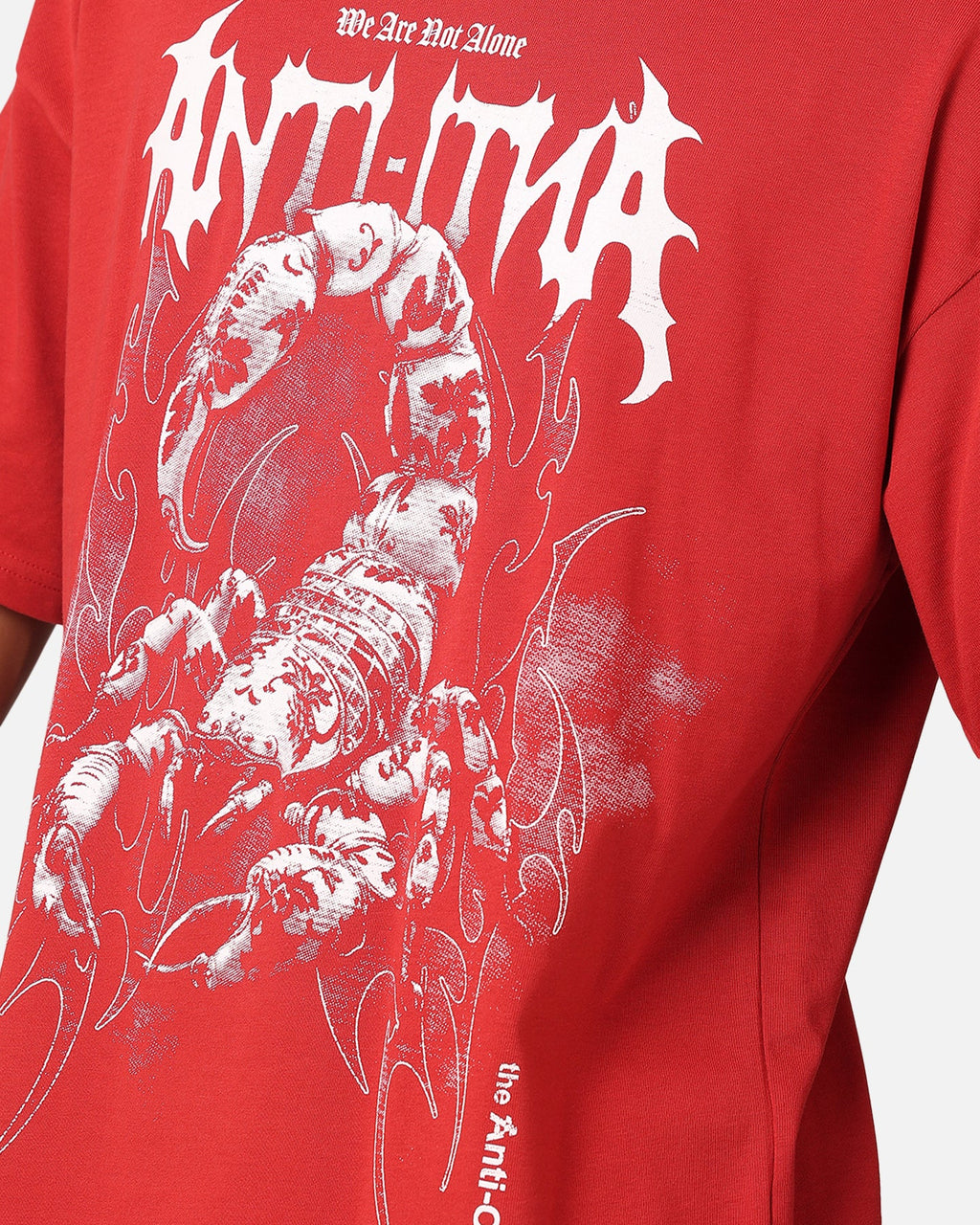 The Anti Order Invasion Mock Neck T-Shirt Red