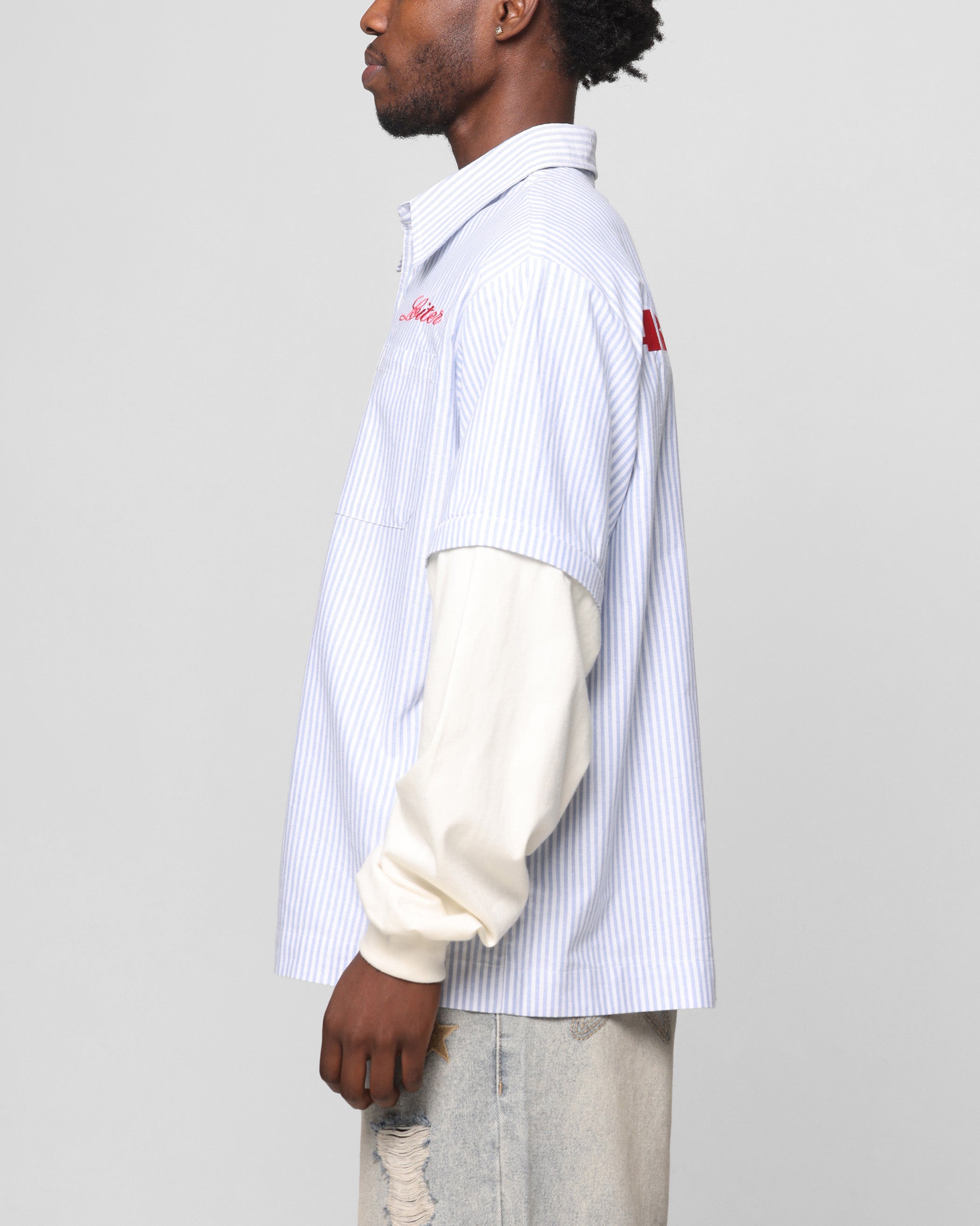 Loiter Art Studio Work Shirt Blue Stripe