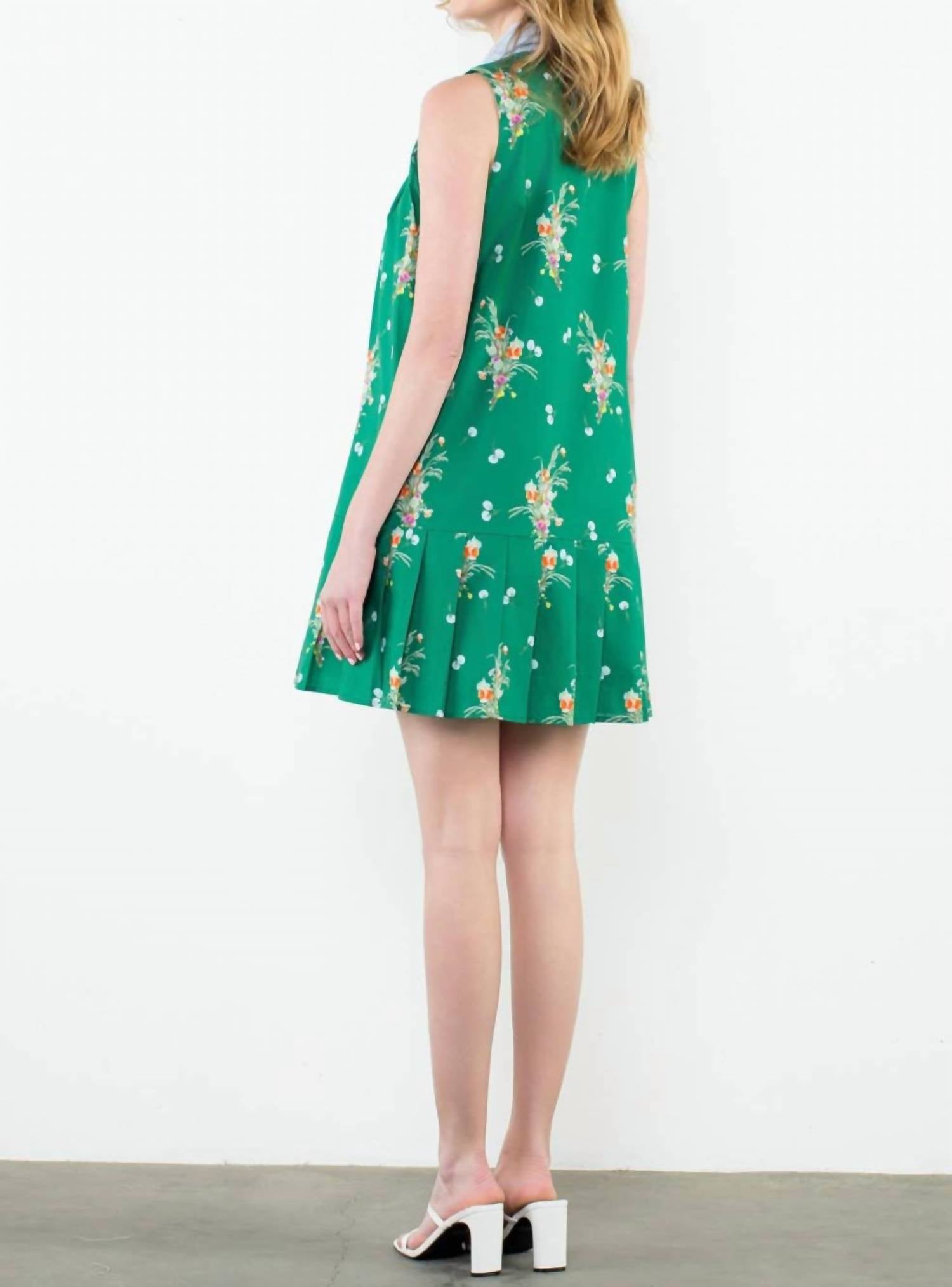 Thml - Sweet Breeze Sleeveless Contrast Collar Dress