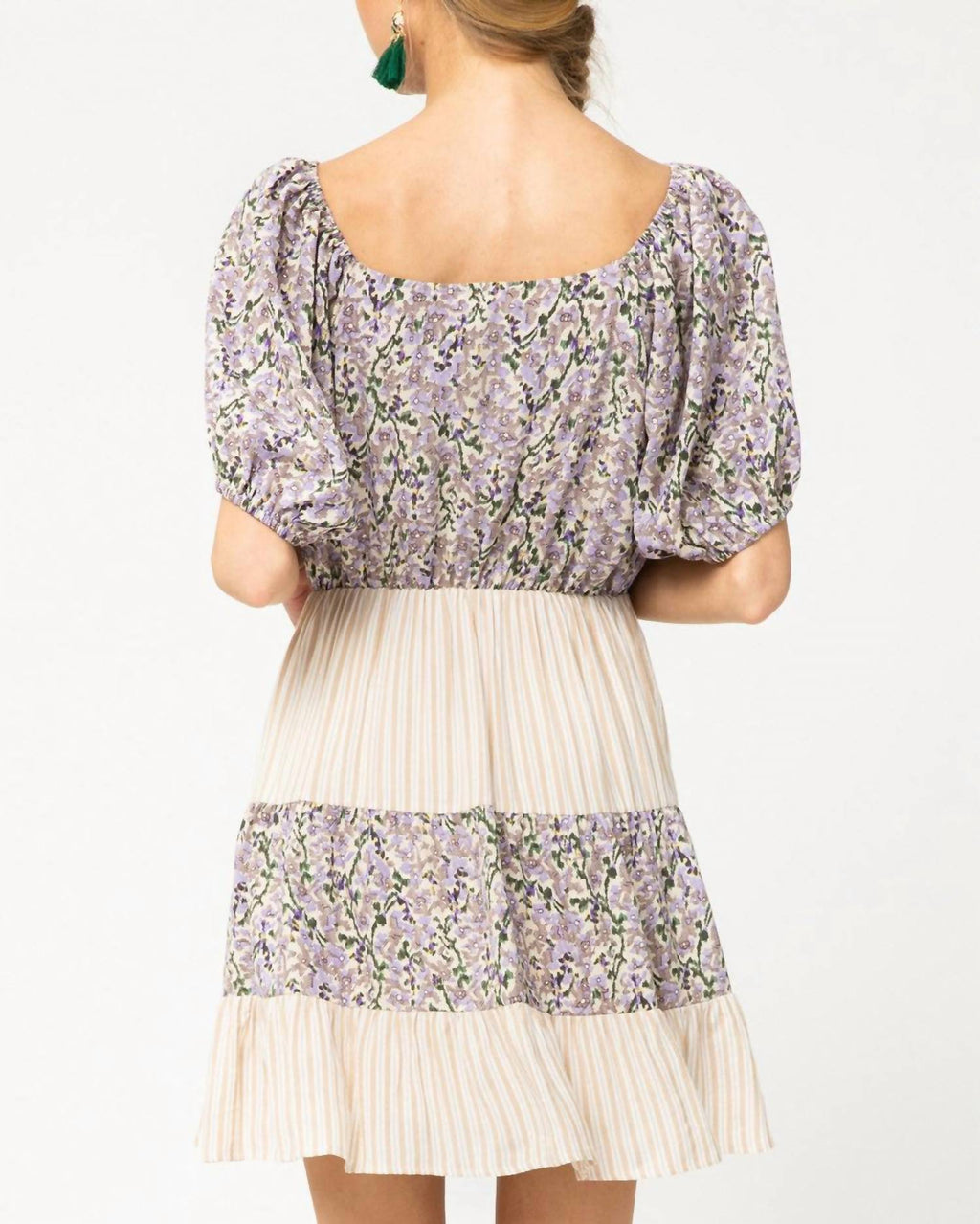 Entro - Multi-Print Surplice Dress