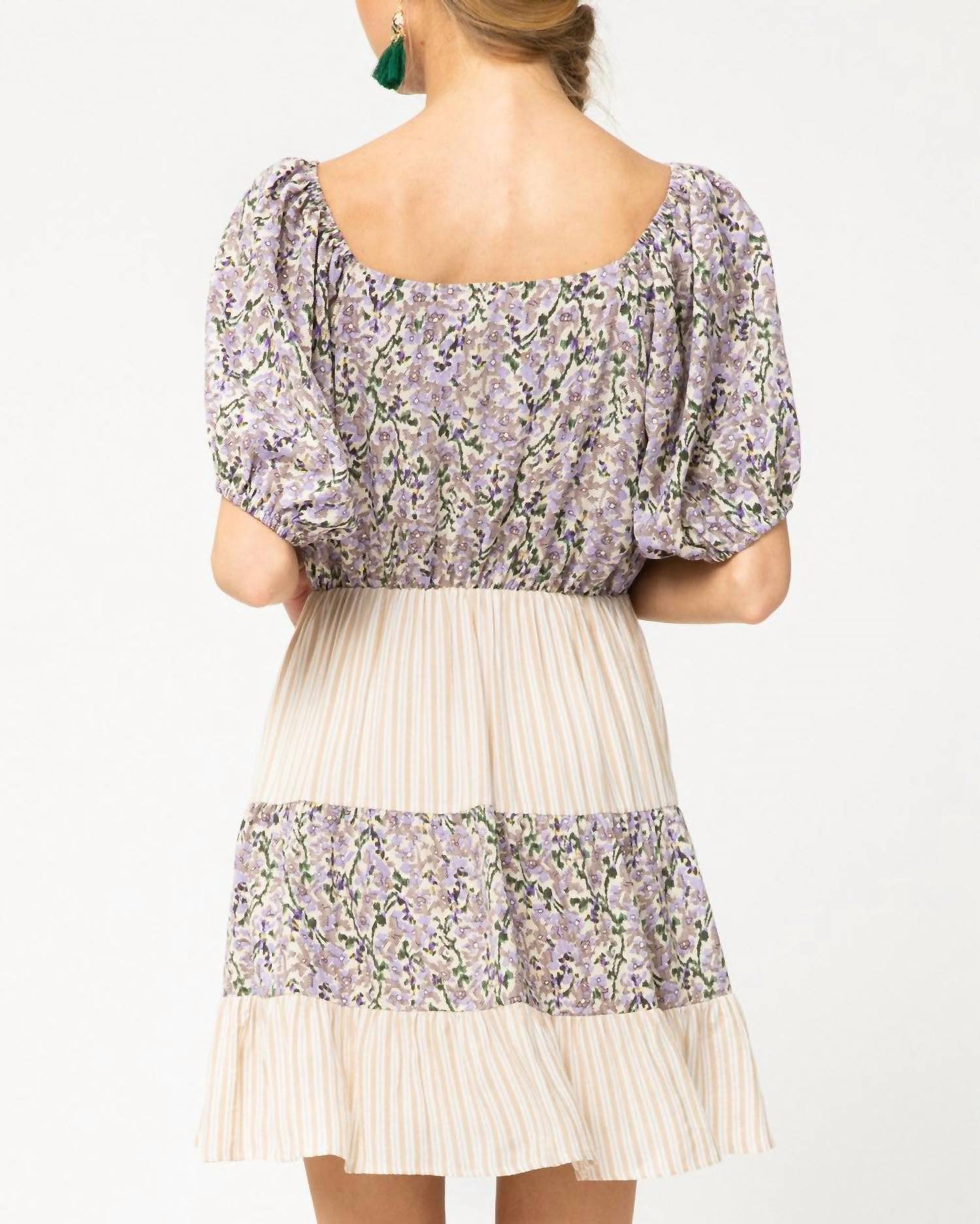 Entro - Multi-Print Surplice Dress
