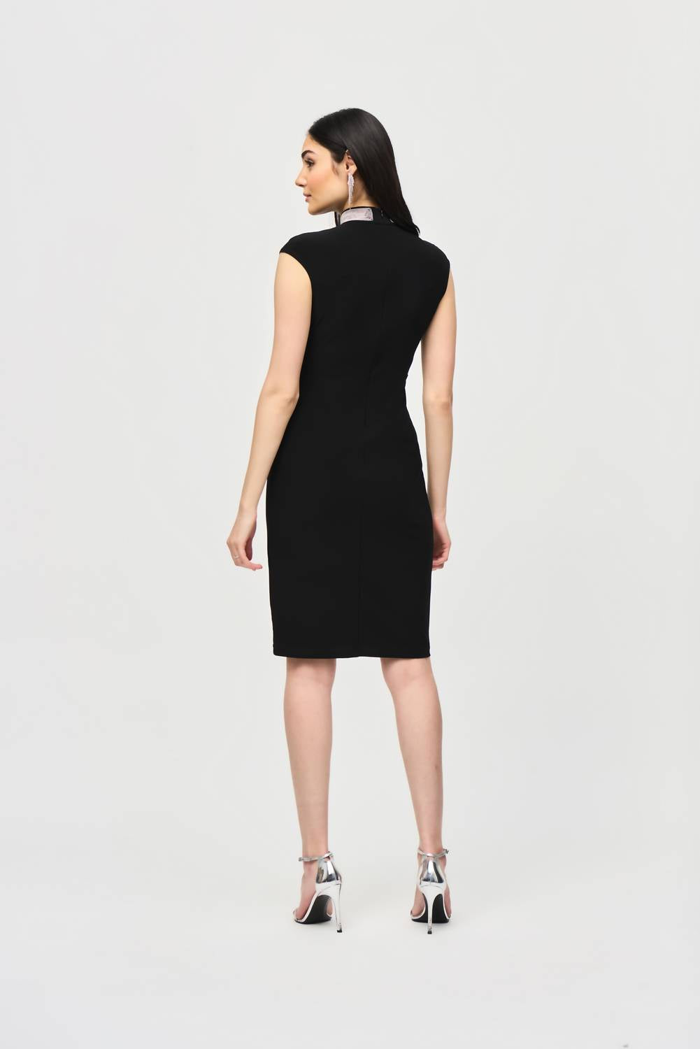 Joseph Ribkoff - Keyhole High-neck Mini Dress