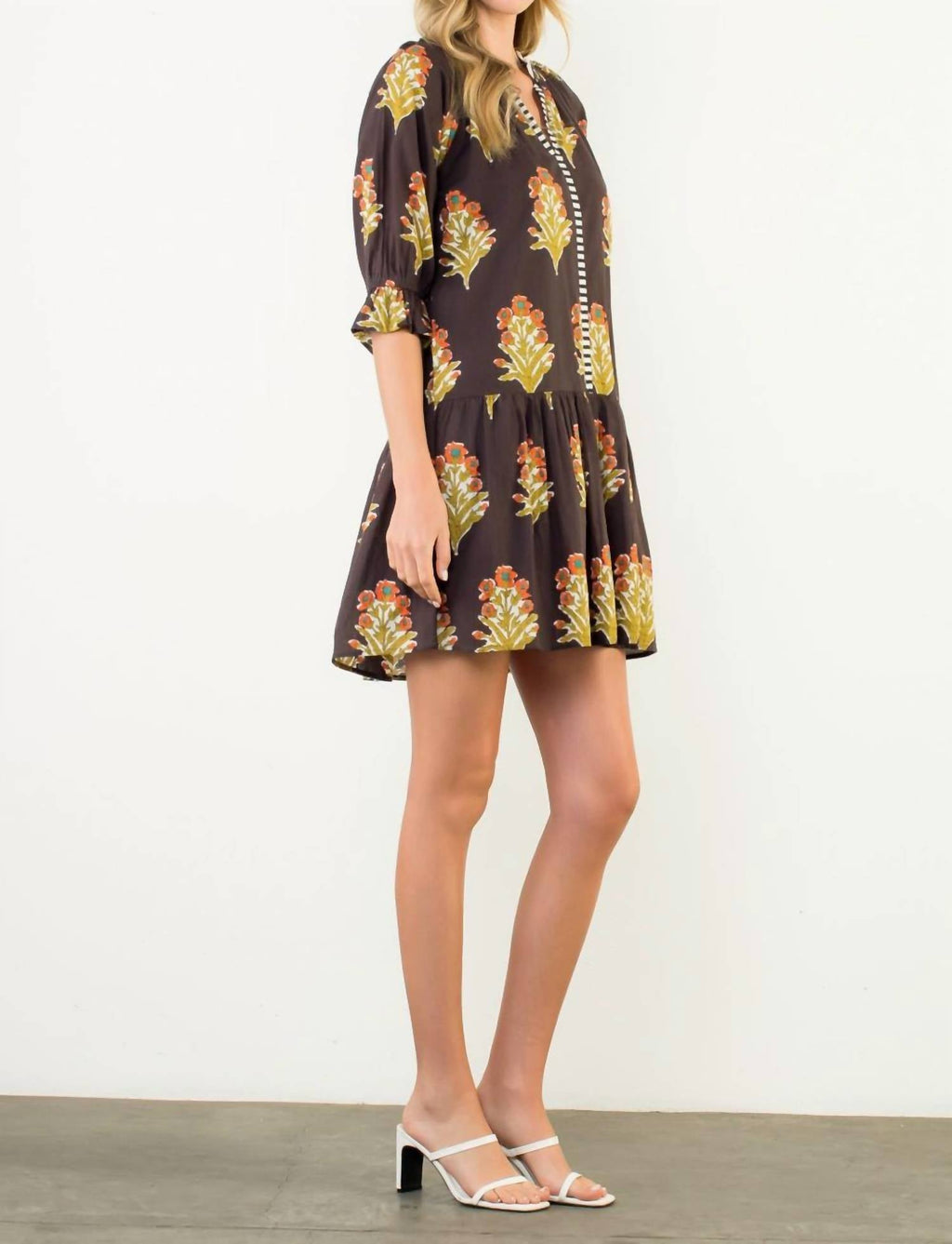 Thml - Floral Detailed V-neck Dress