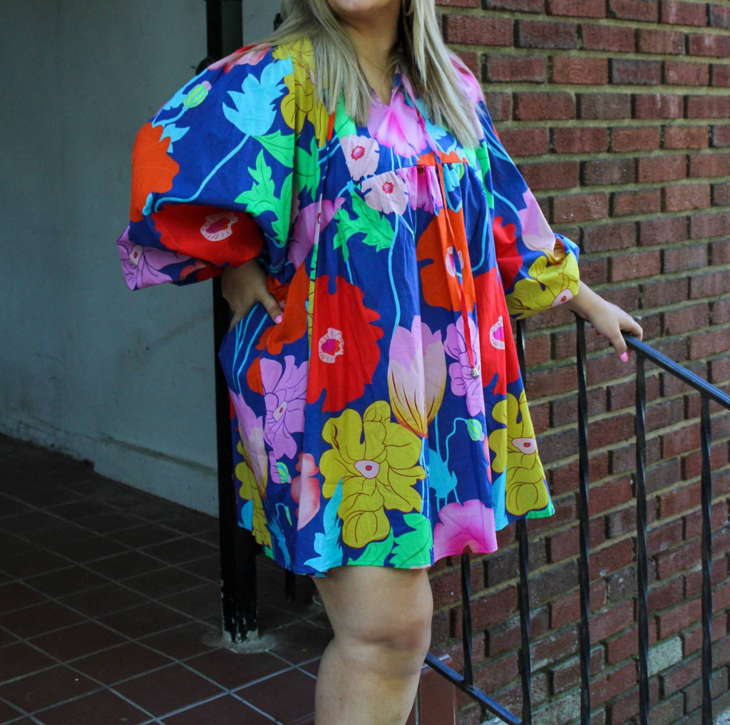 Thomas & Co - Floral Puff Sleeve Dress
