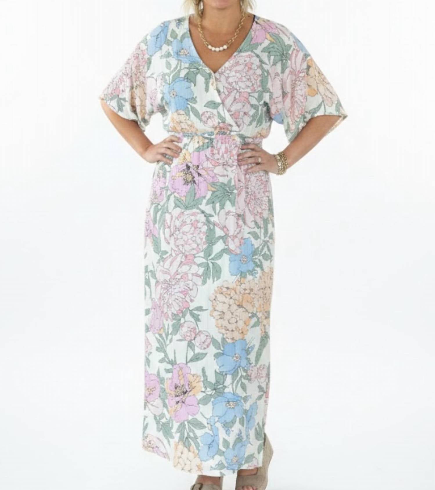 Charlie B - Dolman Short Sleeve Maxi Dress