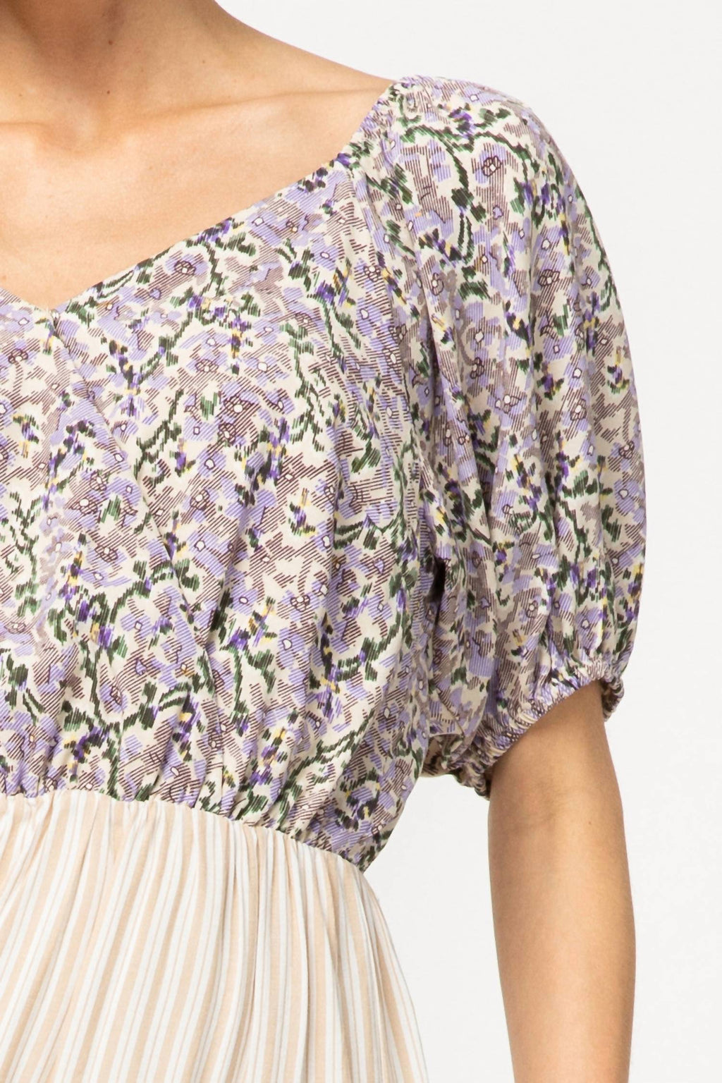 Entro - Multi-Print Surplice Dress