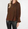 Emily Mccarthy - Charlotte Ruffle Stand Collar Top