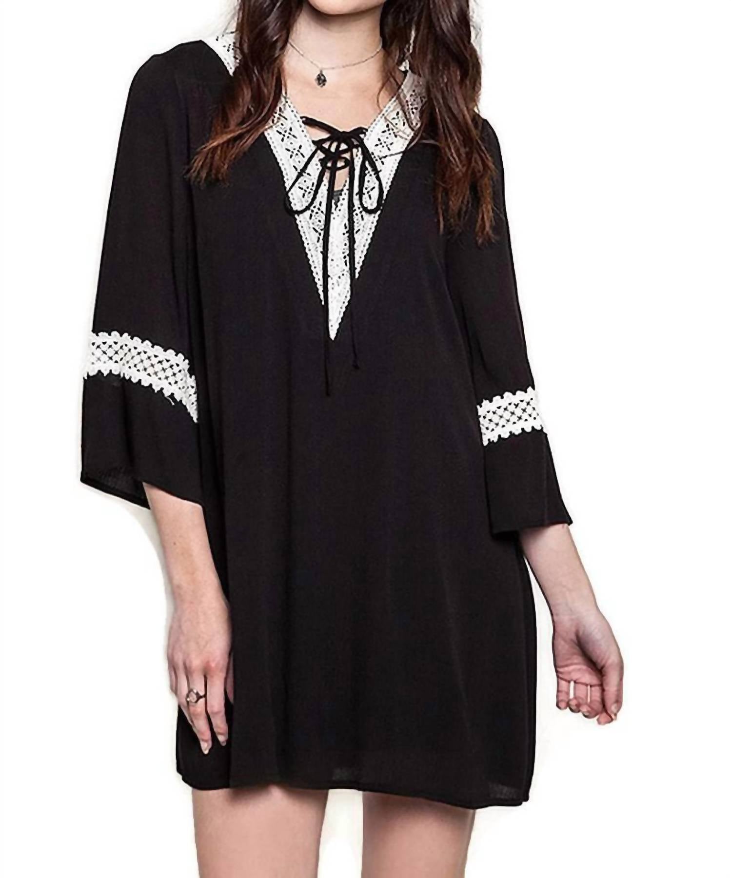 Umgee - Lace Up Mini Dress