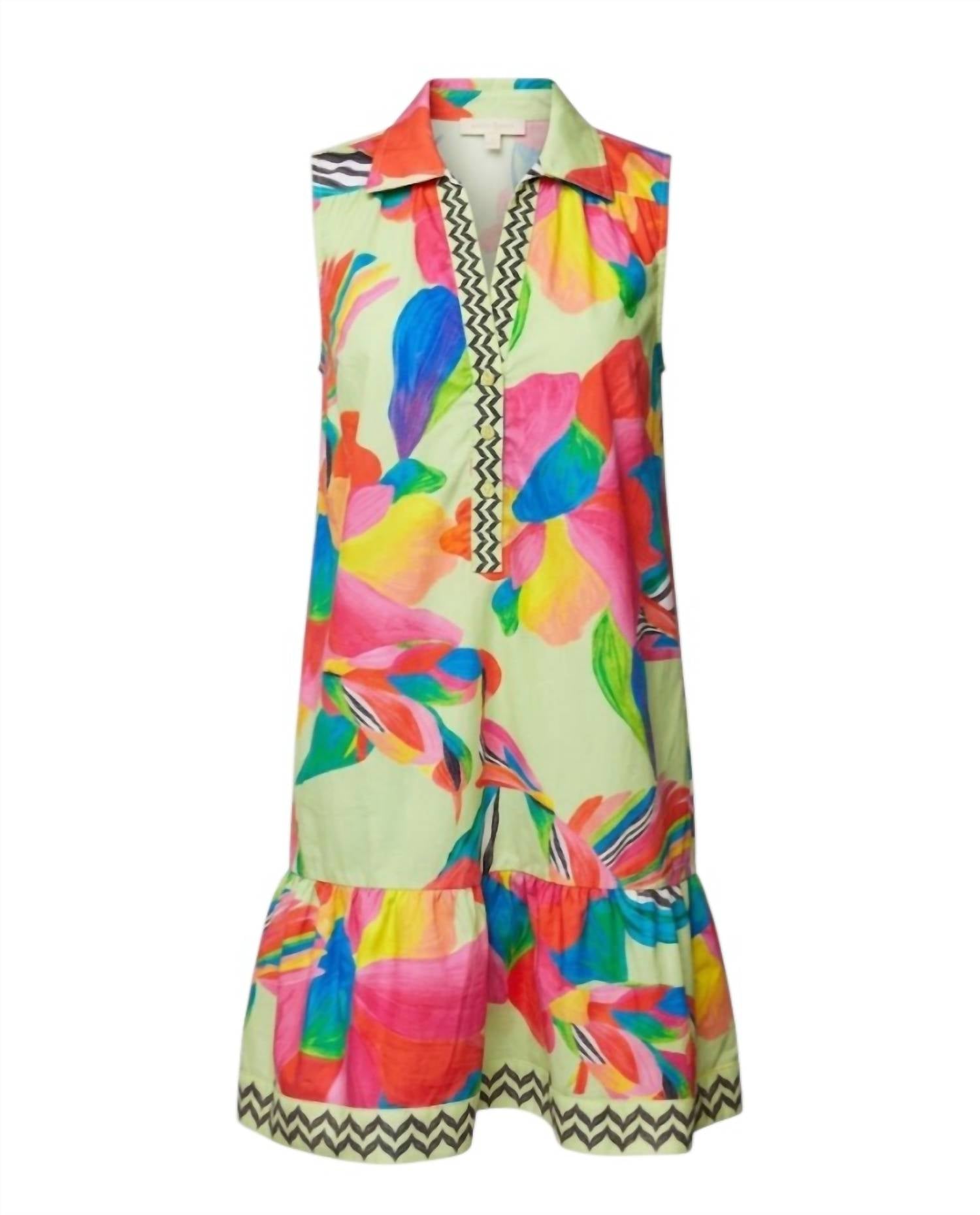 Maude Vivante - Women's Luna Palm Breeze Poplin Dress