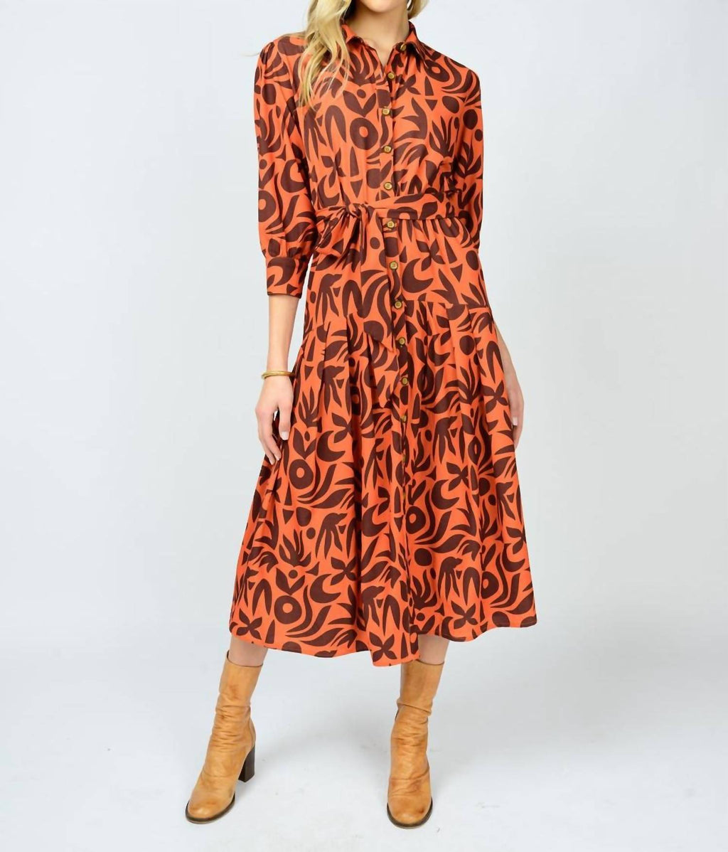 Uncle Frank - Native Print Midi Shirtdress