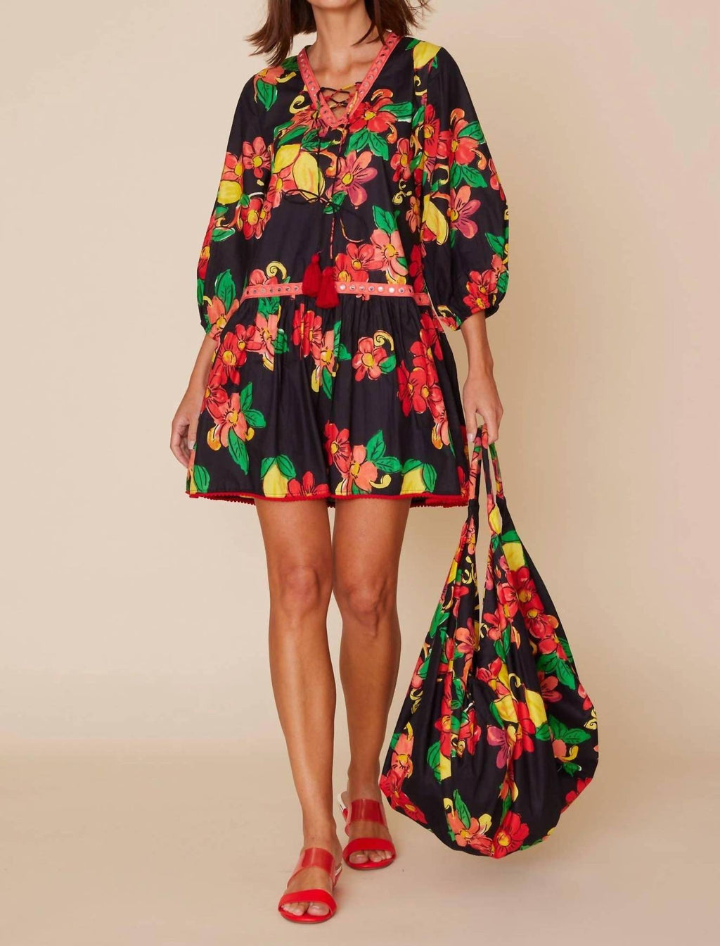 Modaposa - Susana Printed Throw On Sundress