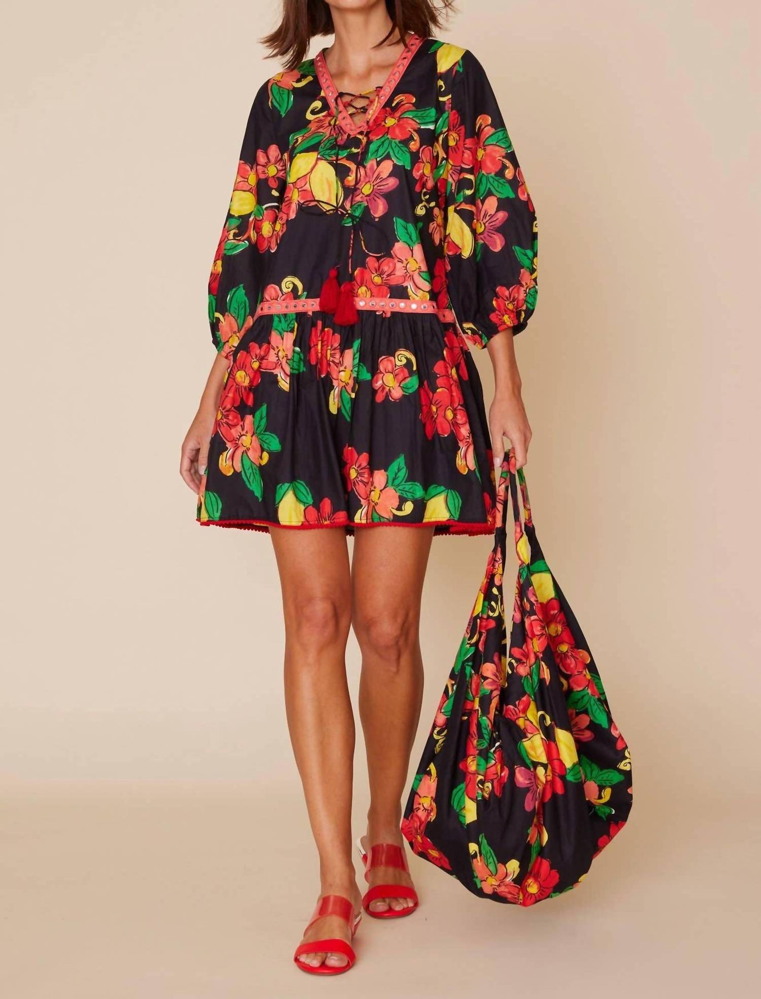Modaposa - Susana Printed Throw On Sundress