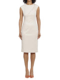 Maggy London - Straight Twist Neck Midi Sheath Dress