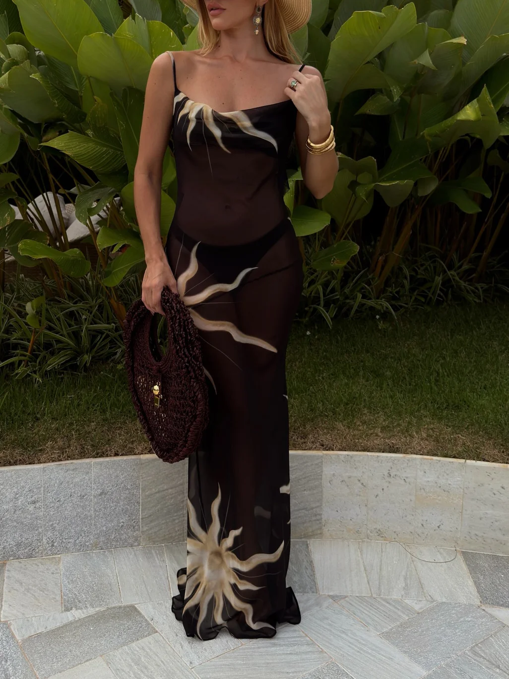 Sexy Sling Sun See-through Dress