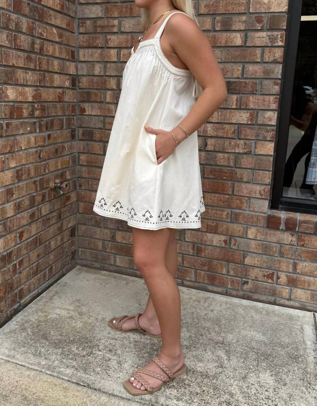 Sage The Label - Retro Roam Embroidered Dress