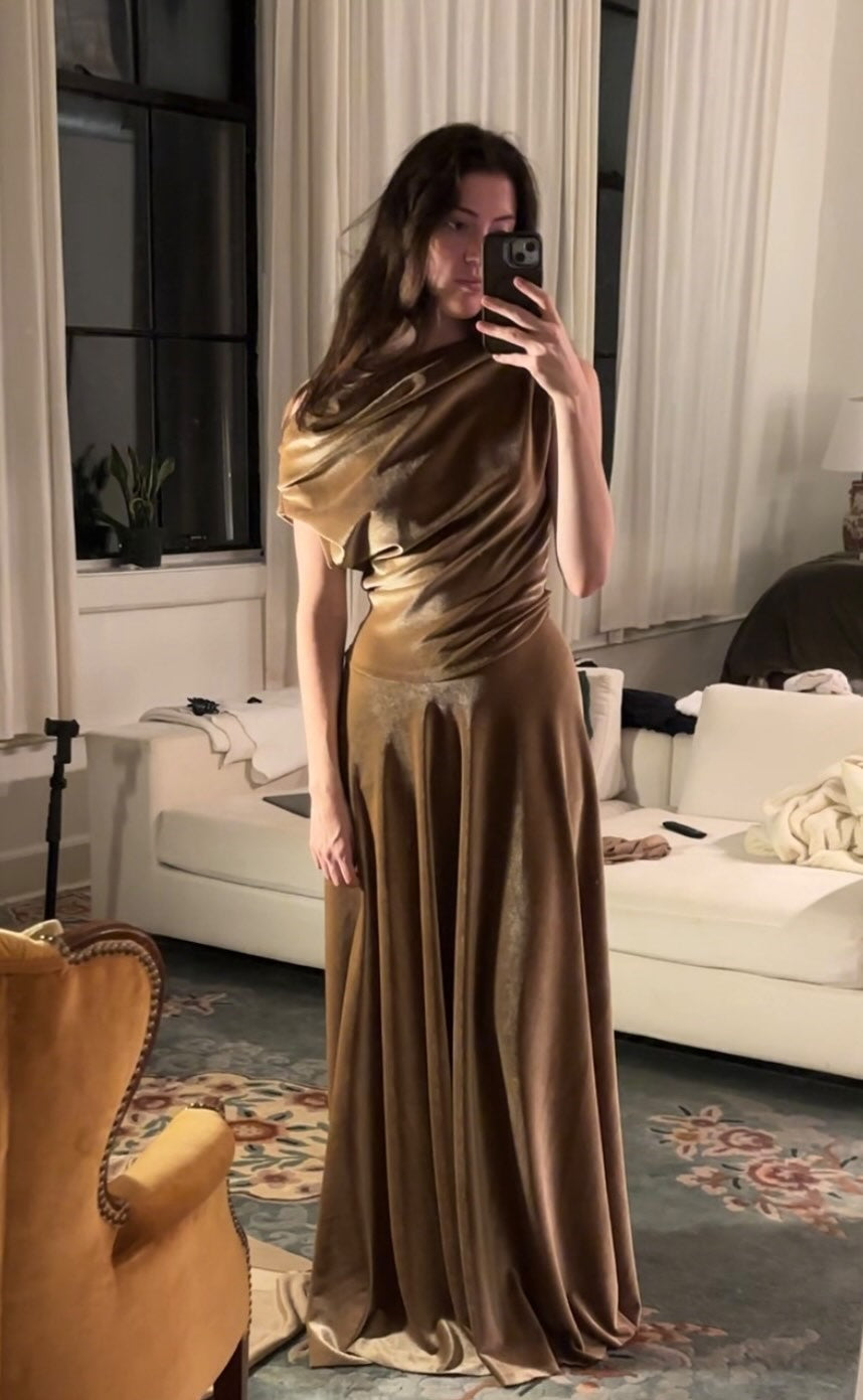 Sexy Solid Color Stitching Elegant Dress