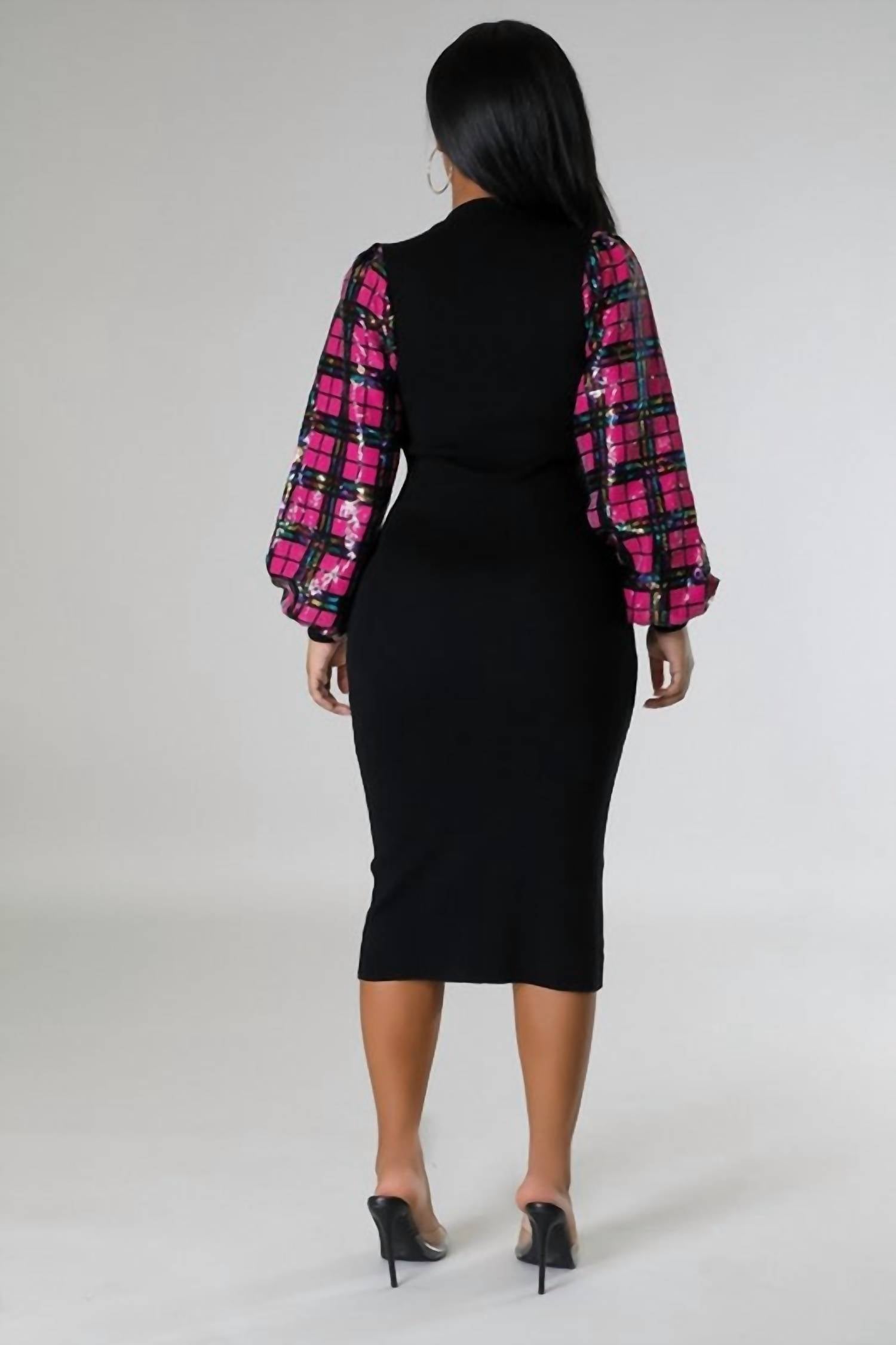 Good Time Usa - Women's Sequins Sleeve Dress