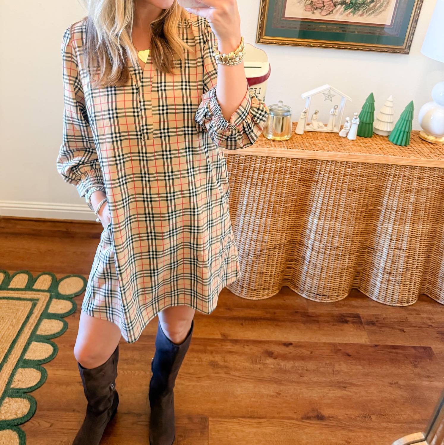 Jodifl - Classic Check Shift Dress