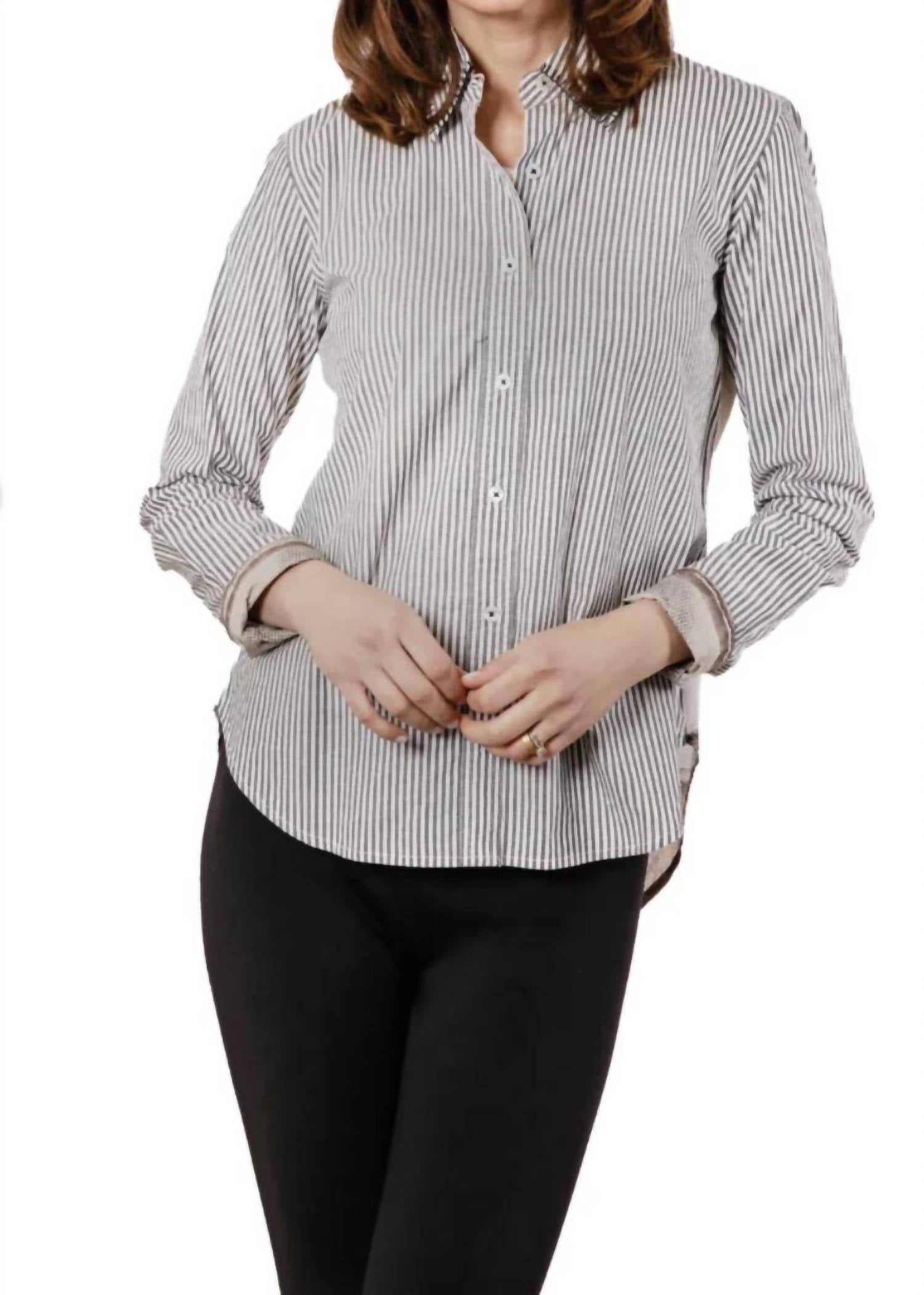 Dizzy-Lizzie - Chesapeake Stripe Shoppers Window Top