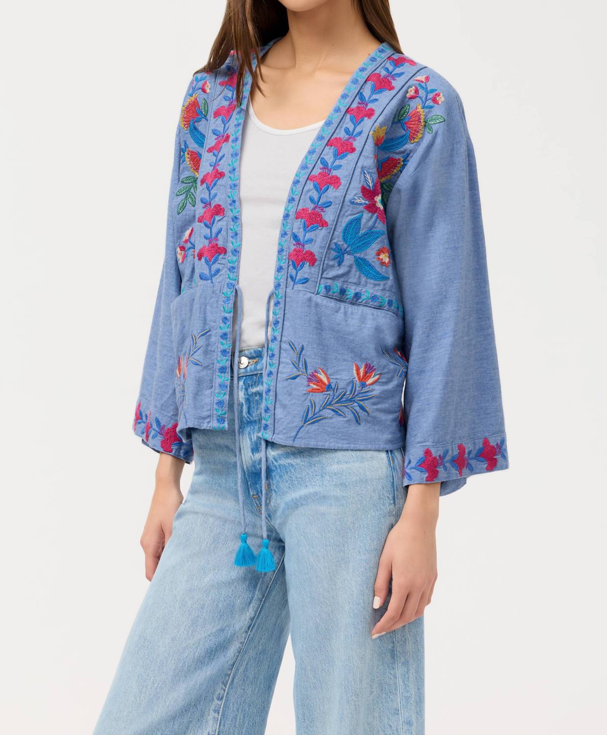 Johnny Was - ELIZABETH FRONT TIE PATCHWORK KIMONO