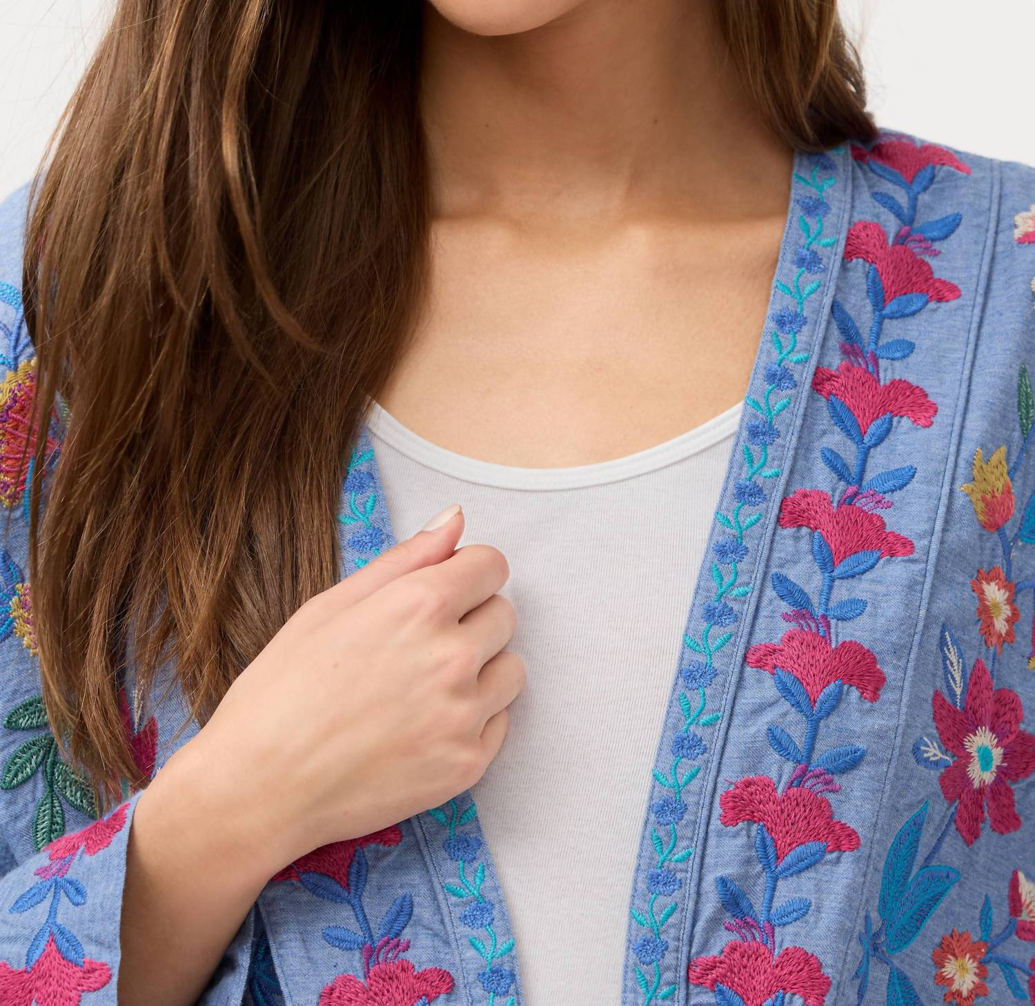 Johnny Was - ELIZABETH FRONT TIE PATCHWORK KIMONO