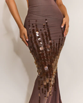 Sexy Sleeveless Halter Slim-Fit Sheath Sequin Dress