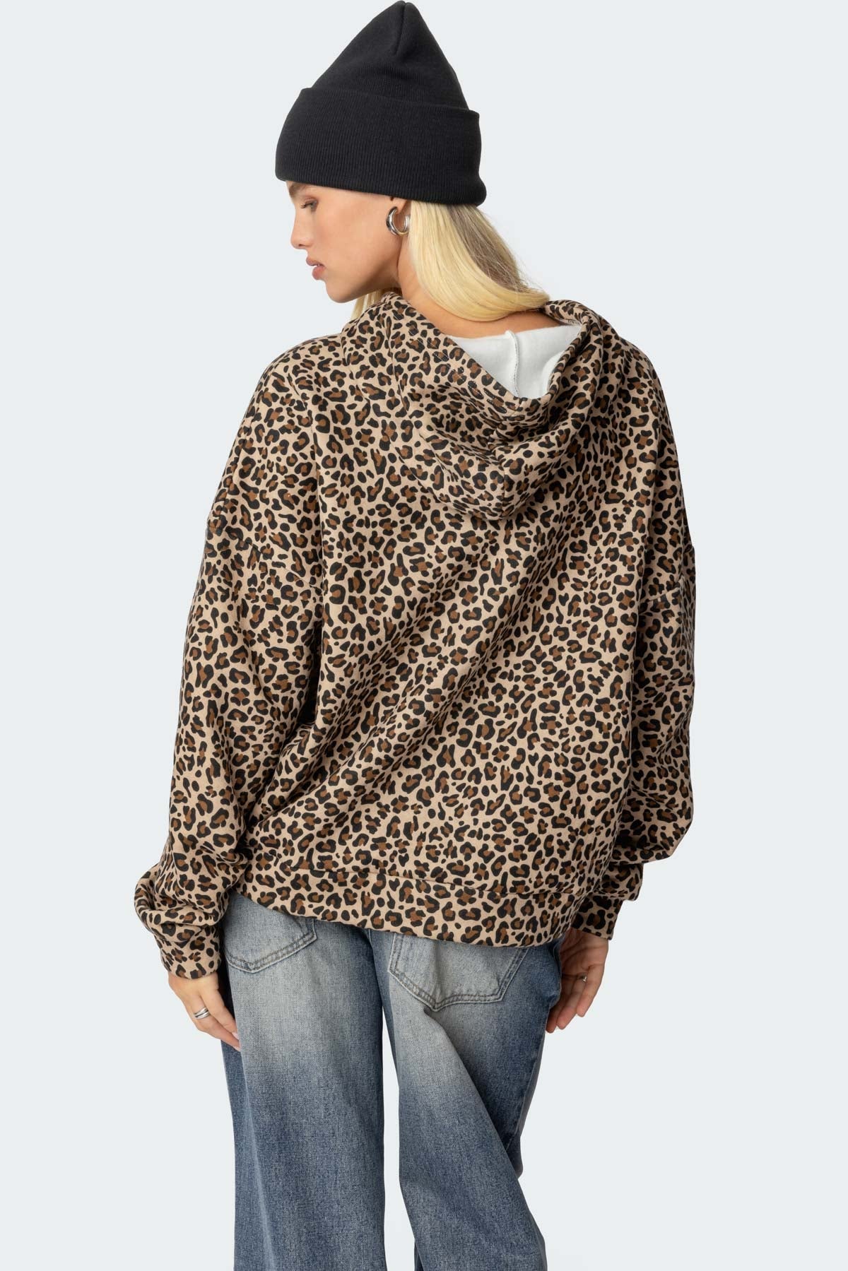 Leopard 8 Ball Oversized Hoodie