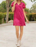 Voy - Scallop Detailed Suede Dress
