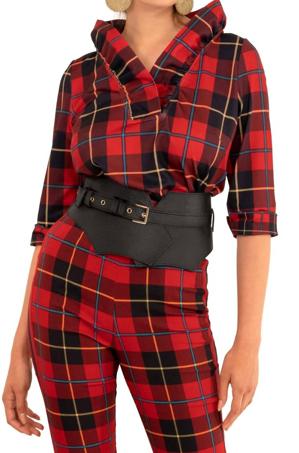 Gretchen Scott - Stand Up Ruffle Neck Top