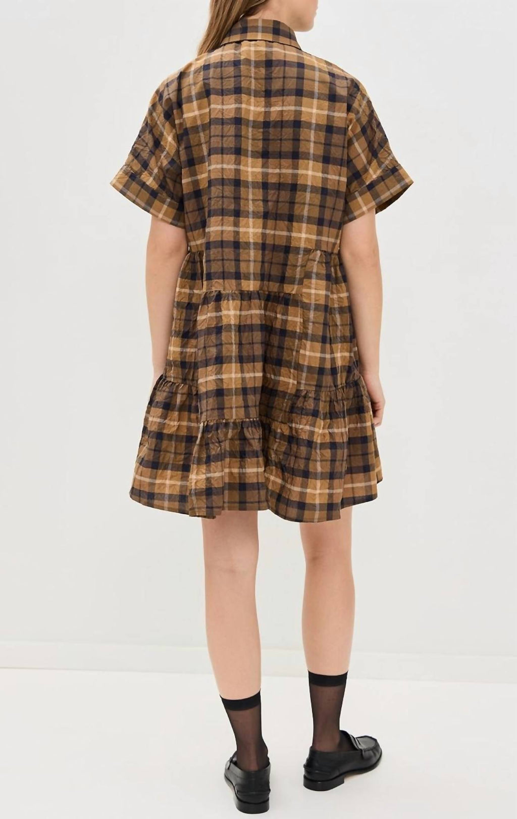 Sea - Caja Plaid Tunic Dress