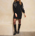 Esqualo - Tape flower dress