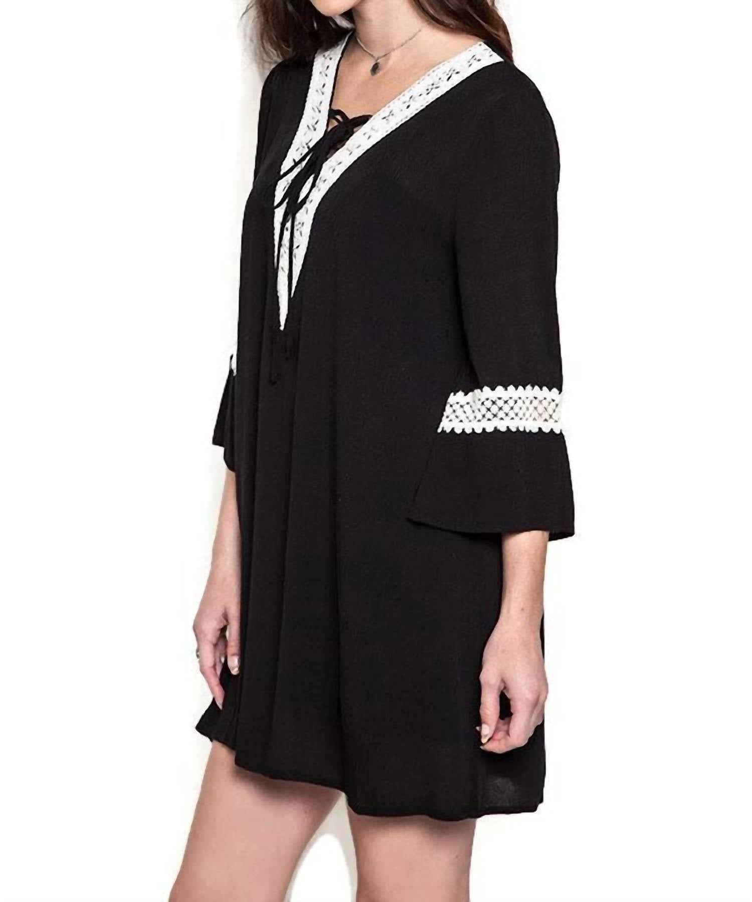 Umgee - Lace Up Mini Dress