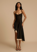 Sexy Slim-Fit Slant-Cut Bottom Dress with Suspenders