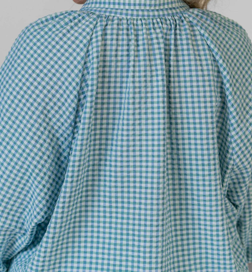Finley - Floaty Blouson-sleeve Seersucker Top