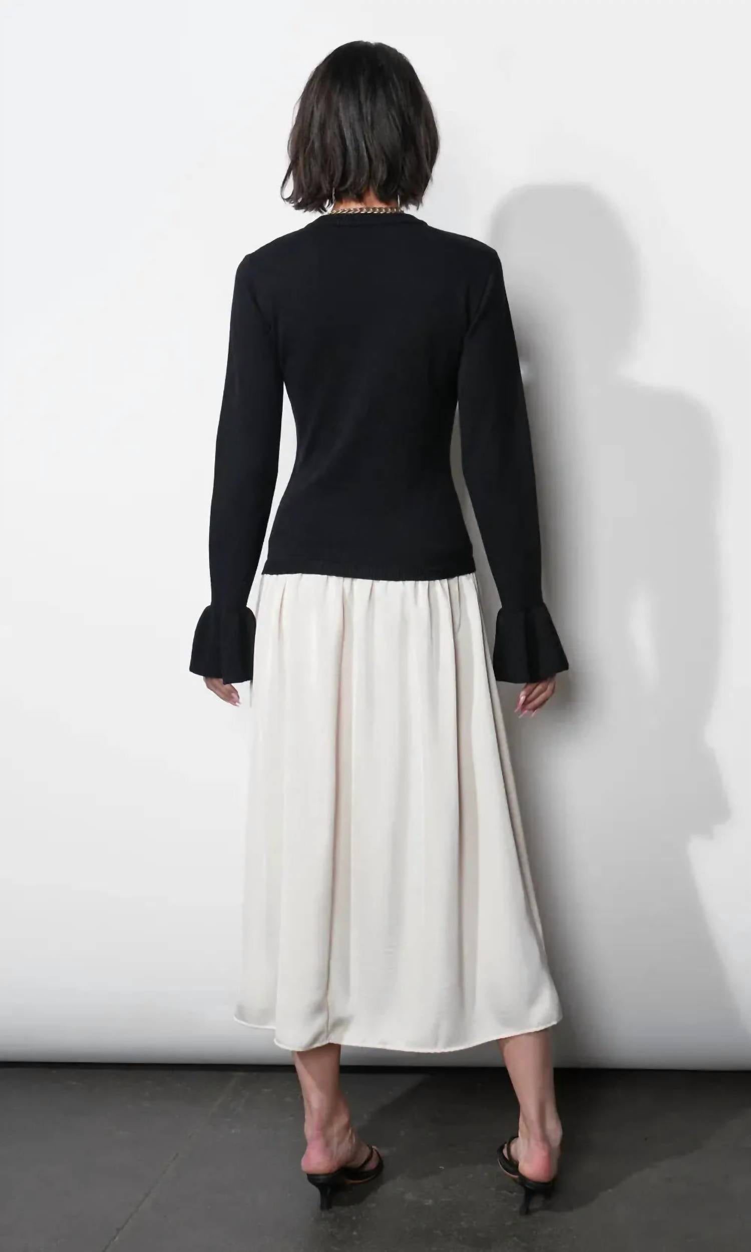 Greylin - Jovie Twofer Sweater Midi Dress