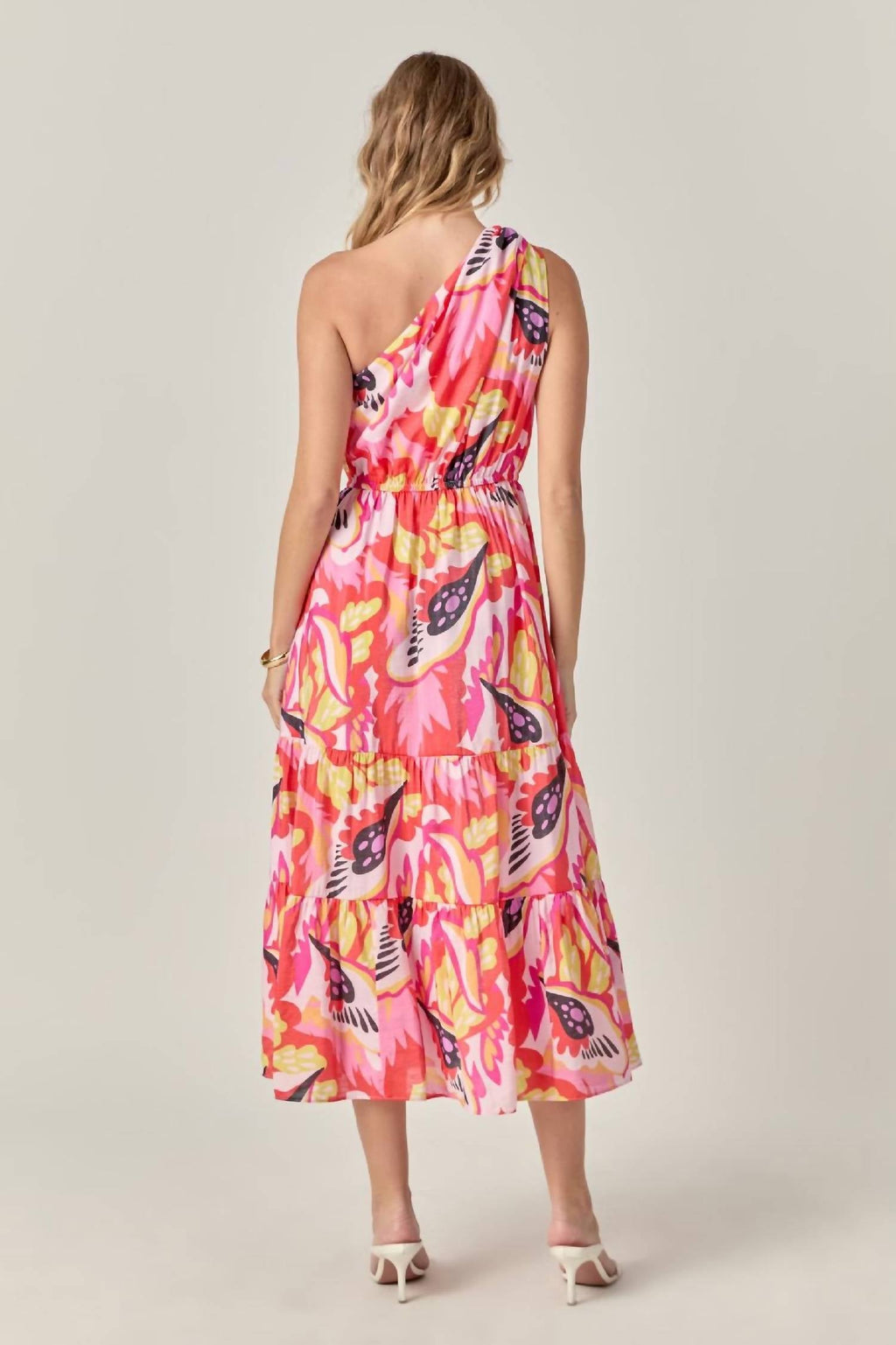 English Factory - Tropic Twist One-Shoulder Maxi Dress