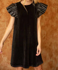 Voy - Stone Fox Cable Velvet Dress